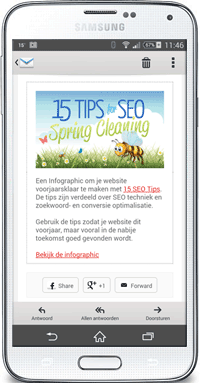 Voorbeeld responsive nieuwsbrief