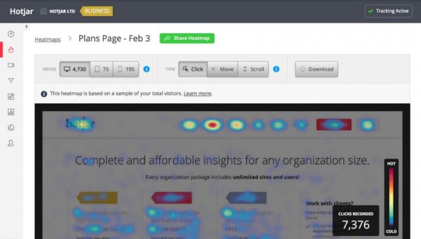 hotjar-heatmap Hotjar Heatmap instellen